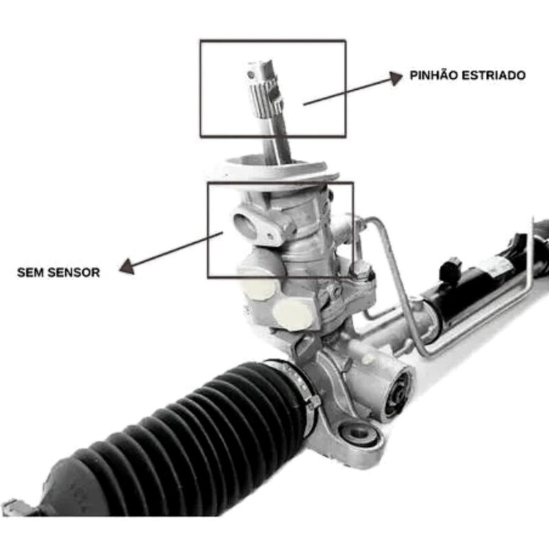 Caixa de Direção Hidráulica Nova para Volkswagen Polo 1.6 - 2003 em diante (Pinhão Estriado - Sem Sensor) - Original JTEKT - Image 2