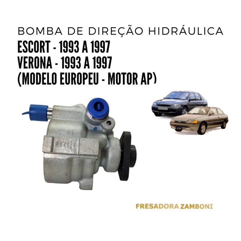Bomba de Direção Hidráulica Ford Escort / Verona 1993 a 1997 (modelo Europeu - motor AP) - Imagem 2