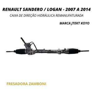 Caixa de Direção Hidráulica Renault Sandero / Logan 2007 a 2014 (Jtekt) - Remanufaturada
