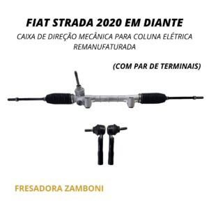 Caixa de Direção Mecânica para Coluna Elétrica Fiat Strada 2020/... (Com Terminais) - Remanufaturada