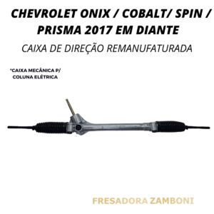 Caixa de Direção Mecânica Para Coluna Elétrica Chevrolet Spin / Prisma 2017 Em Diante (ESTRIA PINHÃO FINO – 14MM) - Remanufaturada