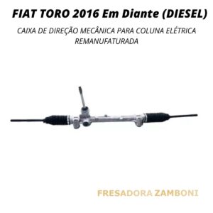 Caixa de Direção Mecânica Para Coluna Elétrica Fiat Toro 2016 Em Diante (DIESEL) - Remanufaturada