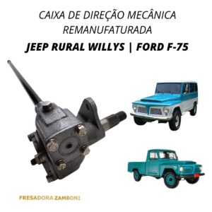 Caixa de Direção Mecânica para Jeep Rural Willys | Ford F-75 - Remanufaturada