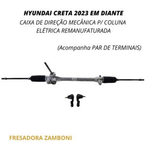 Caixa de Direção Mecânica para Coluna Elétrica para Creta 2023 em diante – ESTRIA 16,5MM - Remanufaturada (COM PAR DE TERMINAIS)